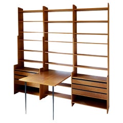 Vintage Midcentury Bookcases, Chests of Drawers and Table by Poul Cadovius for KLM/Deco