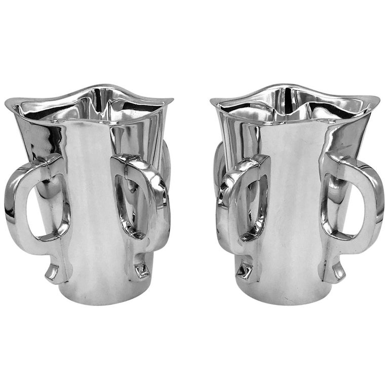 Pair Of English Silver Vases For Sale At 1stdibs