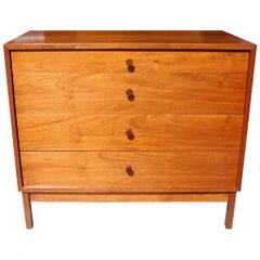 Mid-Century Modern Single Walnut Dresser by Artist Richard Artschwager
