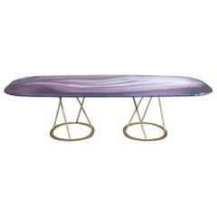 Table Base and Top Frame satin Stainless Steel Antique Bronze Finish