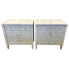 Pair of Swedish Style Used Thomasville Nightstands Chests Cabinets