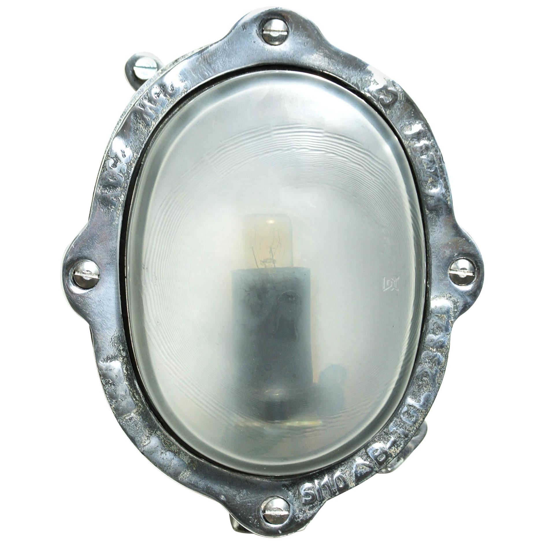 Oval Wall Light, Frosted Glass, France, circa 1970-1979 For Sale