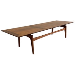 Mid-Century Modern Cherry and Walnut Floating Coffee Table by John Stuart