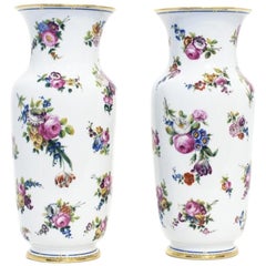 Antique Pair of French Porcelain Vases, Paris