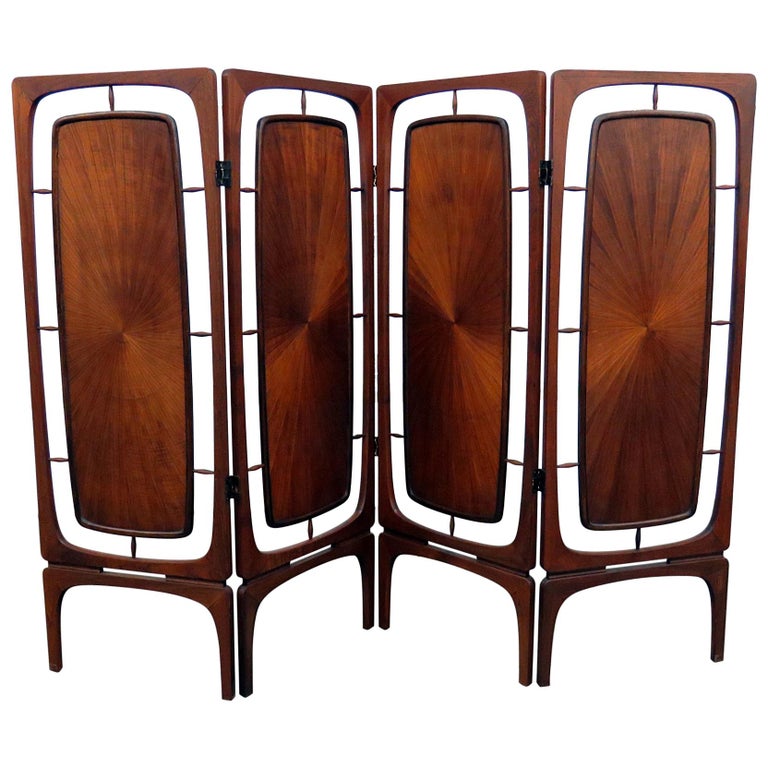 MidCentury Modern Folding Screen For Sale at 1stDibs mid century