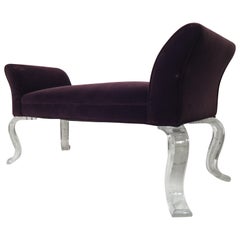 Retro Modern Purple Bedroom Bench