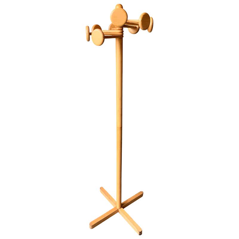 1800s Clothing Store Carousel Coat Brown Wood Rack For Sale at 1stDibs ...