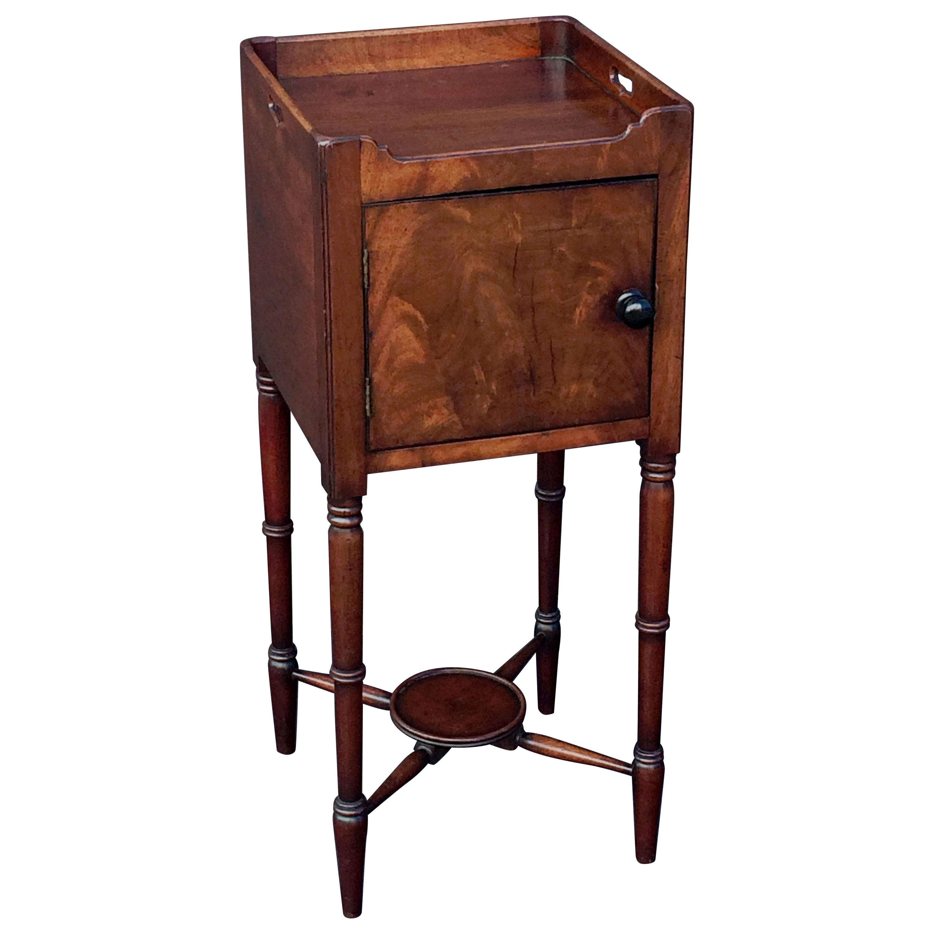 English Bedside Table or Nightstand of Mahogany from the William IV Era
