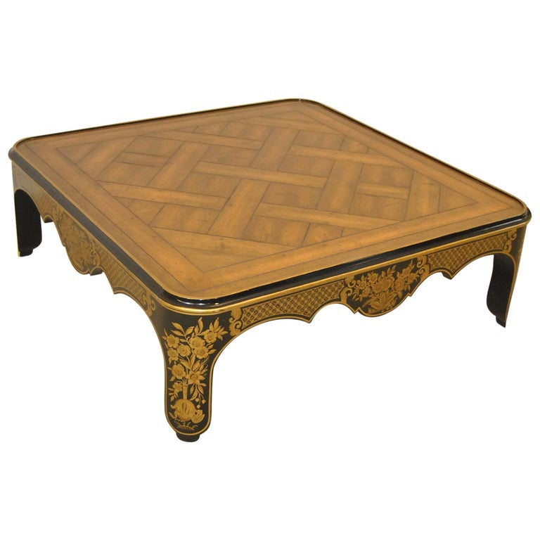 Asian Style Black Lacquer Coffee Table By Baker Furniture Fl Asian Style Black Lacquer Coffee Table By Baker Furniture Fl Details For
