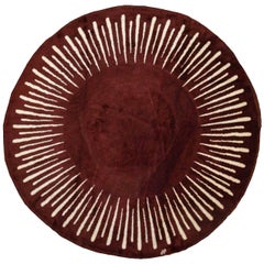 1940s Original Round Rug Designed by Jean Pascaud