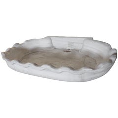 Scallop Designed Antique Marble Sink