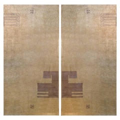 Pair of Art Deco Wool Rug Designed by Da Silva Bruhns