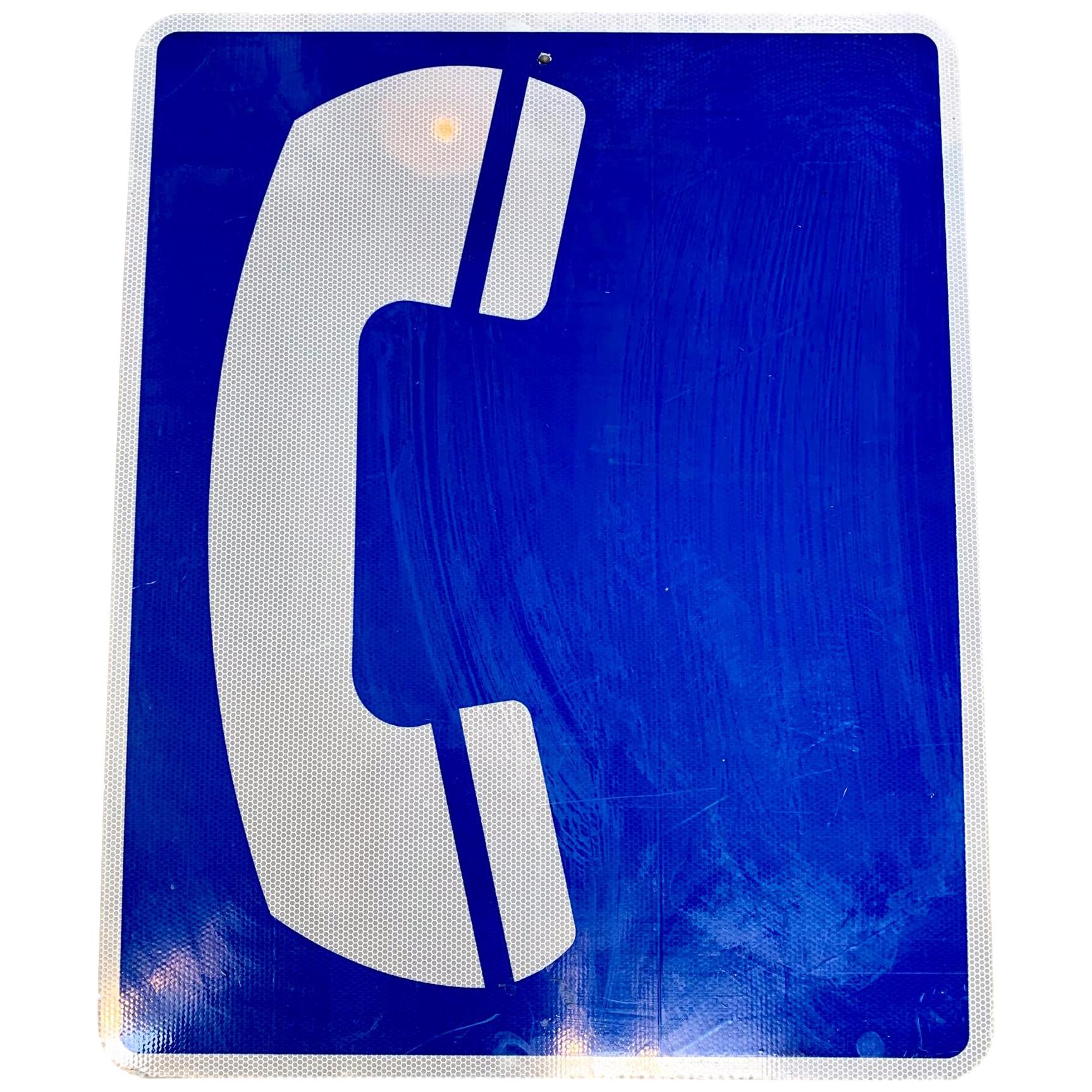 Vintage 'Phone' Highway Sign For Sale