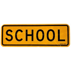 Vintage 'SCHOOL' Street Sign