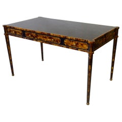 Elegant Tessellated Horn Writing Desk in the Style of Karl Springer