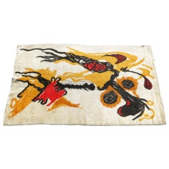 French Abstract Rug by Joan Miro