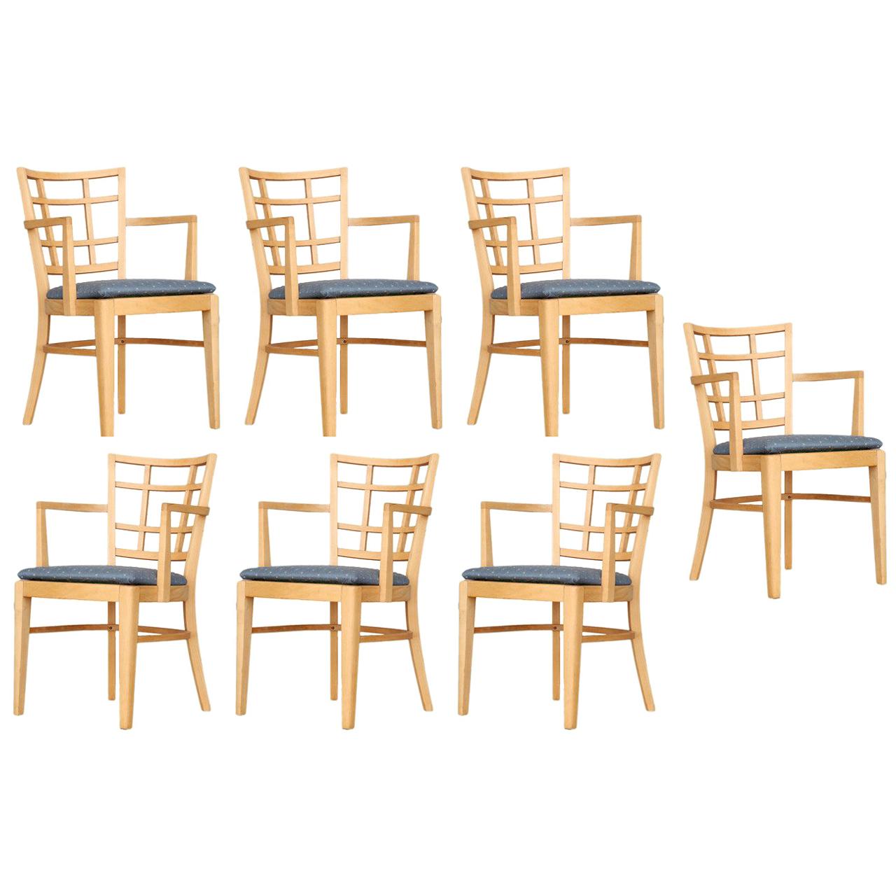 Paul Frankl for Brown Saltman Dining Chair, Set of Seven
