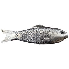 Judaica Sterling Silver Fish Spice Holder