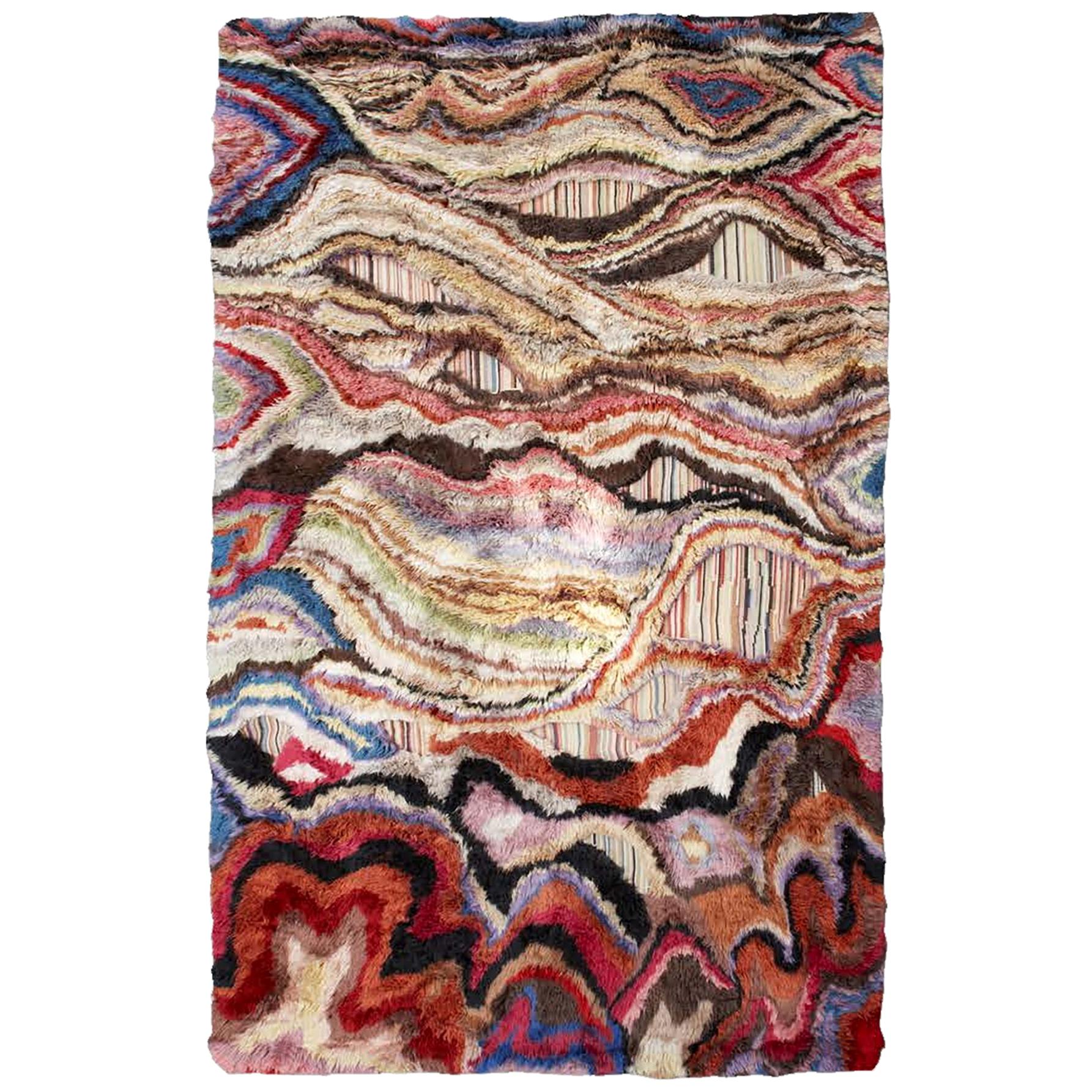 Boccara Hand Knotted Artistic Rug - "Amazonia" For Sale