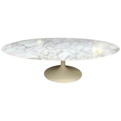 Incredible Calacatta Marble Signed Knoll Tulip Coffee Table by Eero Saarinen