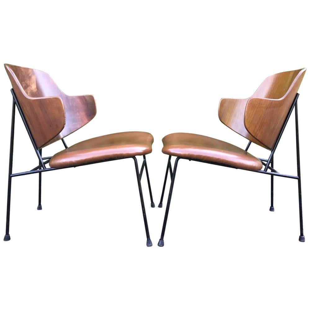 Exquisite Penguin Lounge Chairs by Ib Kofod-Larsen