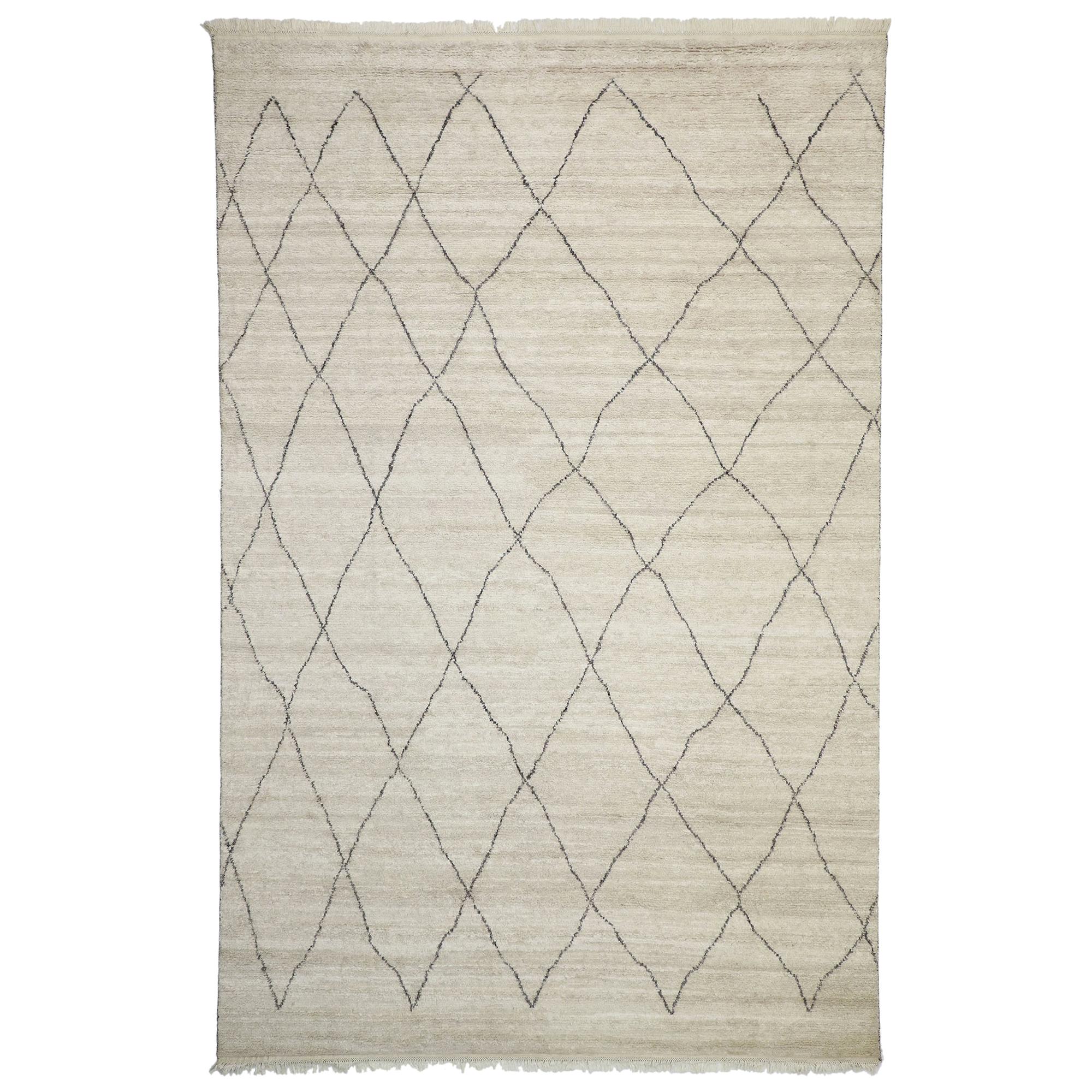 New Contemporary Moroccan Area Rug with Modernist Style and Hygge Vibes