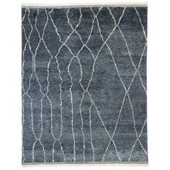 Contemporary Scandi Moroccan Area Rug with New Nordic and Luxe Sultry Style