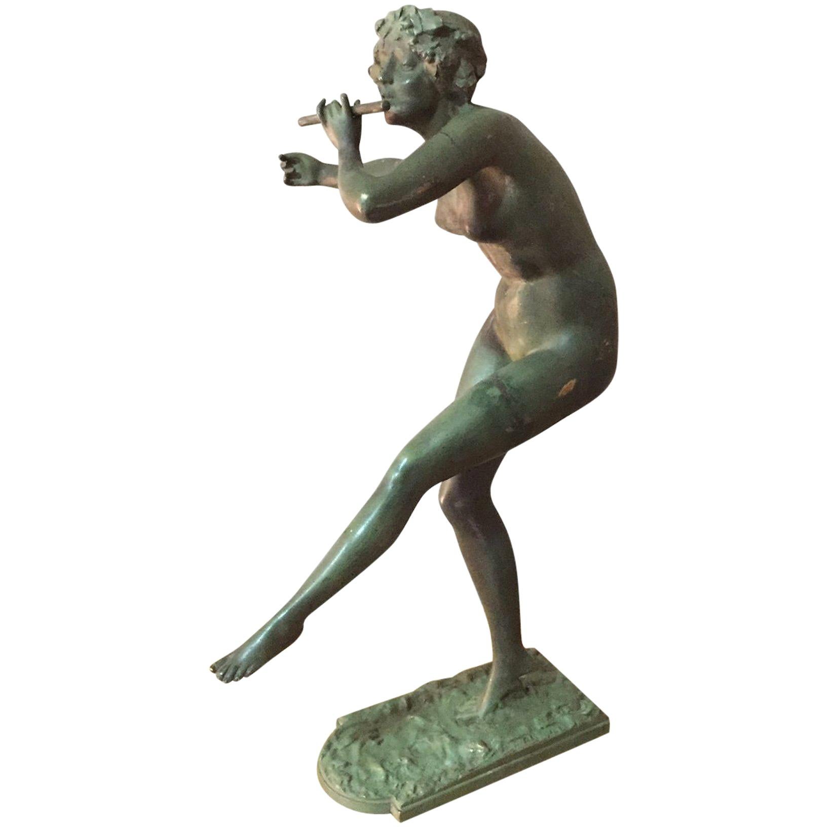Art Deco Bronze with Patina Signed by French Paul Philippe, 1900s at 1stDibs