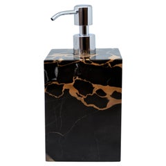 Handmade Luxury Squared Soap Dispenser in Portoro Marble