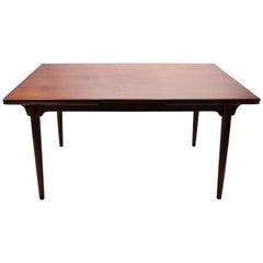 Dining Table in Rosewood with Dutch Leaves Designed by Omann Junior, 1960s