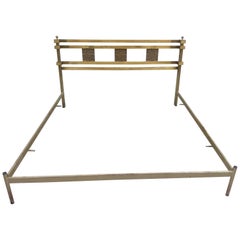 Mid-Century Modern Italian Bronze Bed by Luciano Frigerio from 1970s