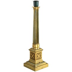 19th Century Cluster-Column Lamp Base