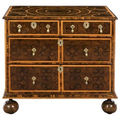 Late 17th Century William & Mary Olivewood & Holly Oyster Veneered Chest of Draw