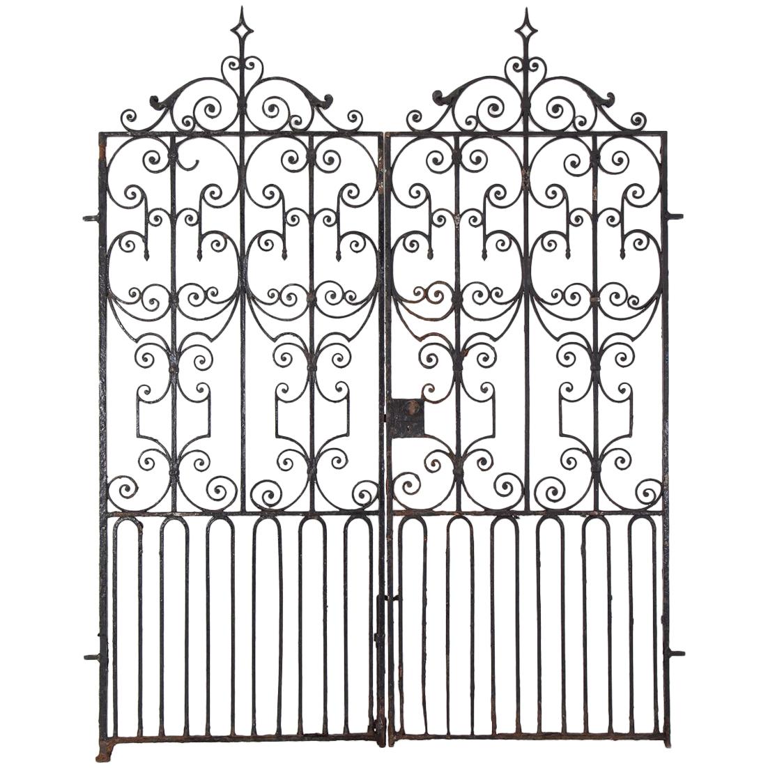 Pair of Regency Wrought Iron Gates, circa 1820 For Sale