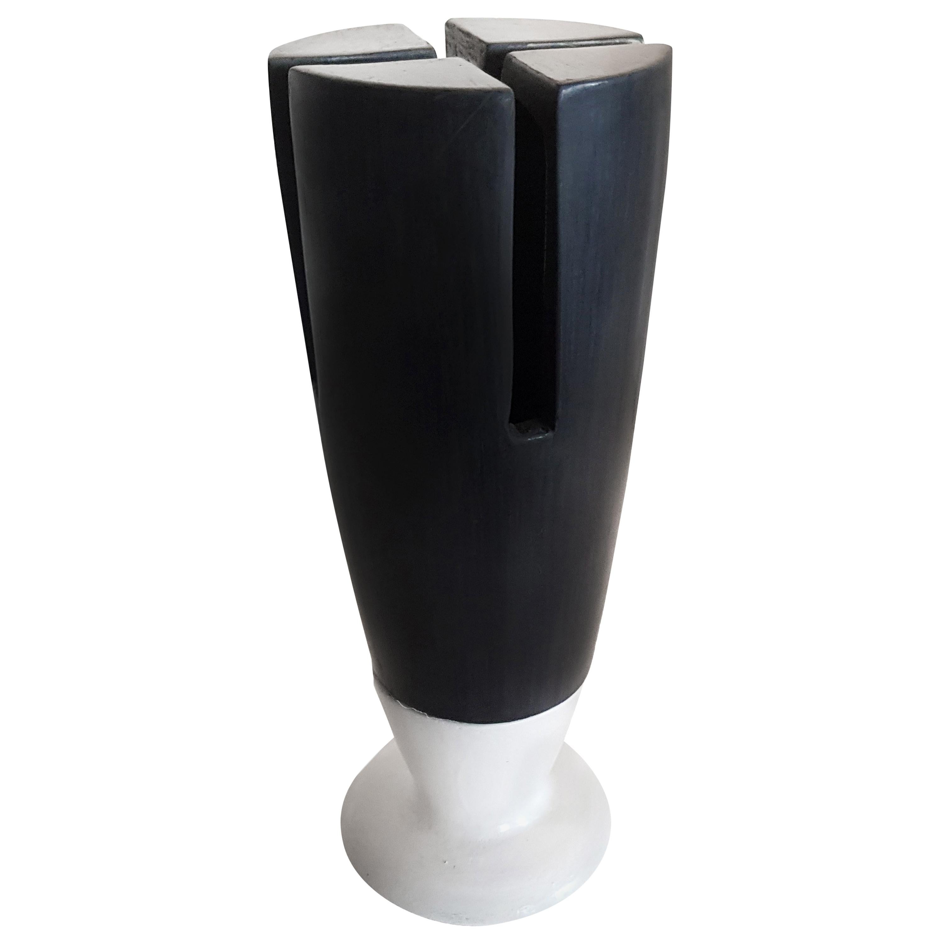 Outpost, Contemporary Ceramic, Table Lamps in Etruscan Bucchero For Sale