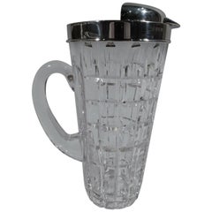 Cartier Mid-Century Modern Sterling Silver and Glass Bar Pitcher