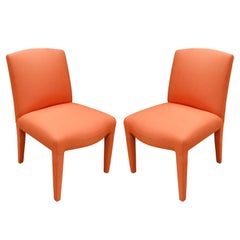 Donghia Pair of Fully Upholstered Side Chairs, 1980s