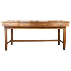 Leopold Desk Company Oak Railroad Standing Desk