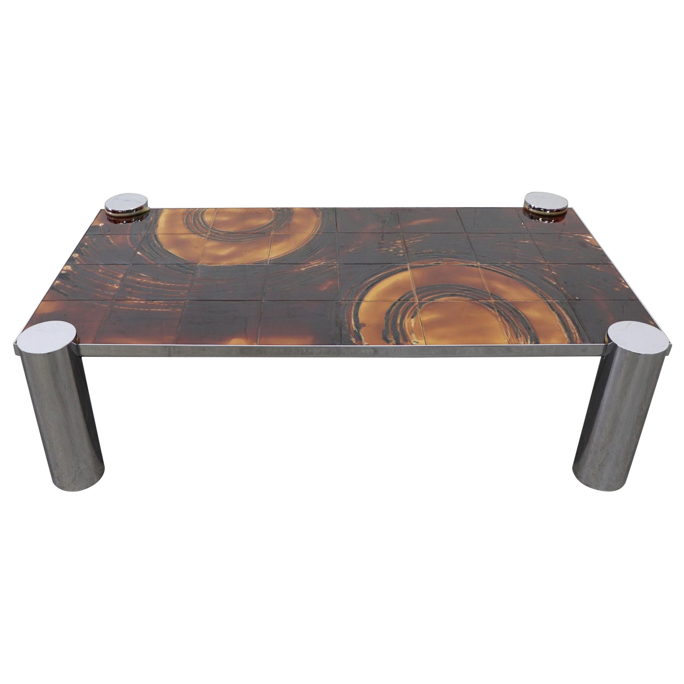 Belarti Style Ceramic Tile Topped Coffee Table