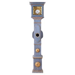 19. Jahrhundert Französisch gemalt lange Gehäuse Großvater Uhr