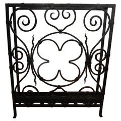 French Art Deco Wrought Iron Umbrella Stand