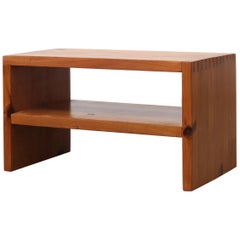 Ate van Apeldoorn Pine Side Table with Lower Shelf