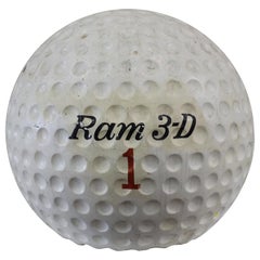 Vintage Giant Fiberglass Ram 3-D Prop Golf Ball