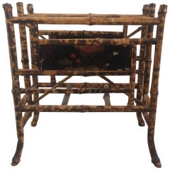 English Victorian Bamboo Magazine Rack