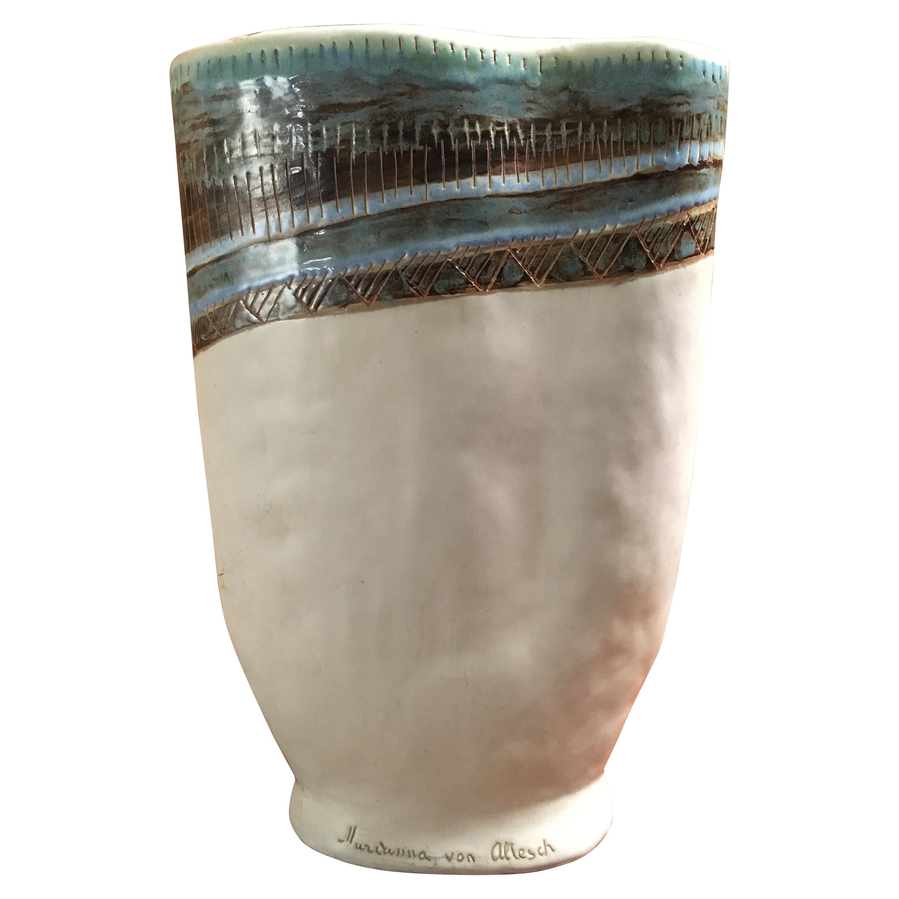 Marianna von Allesch Free Form Abstract Vase For Sale