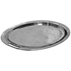 Antique Large Liberty and Co Polished Pewter Tray, circa 1900