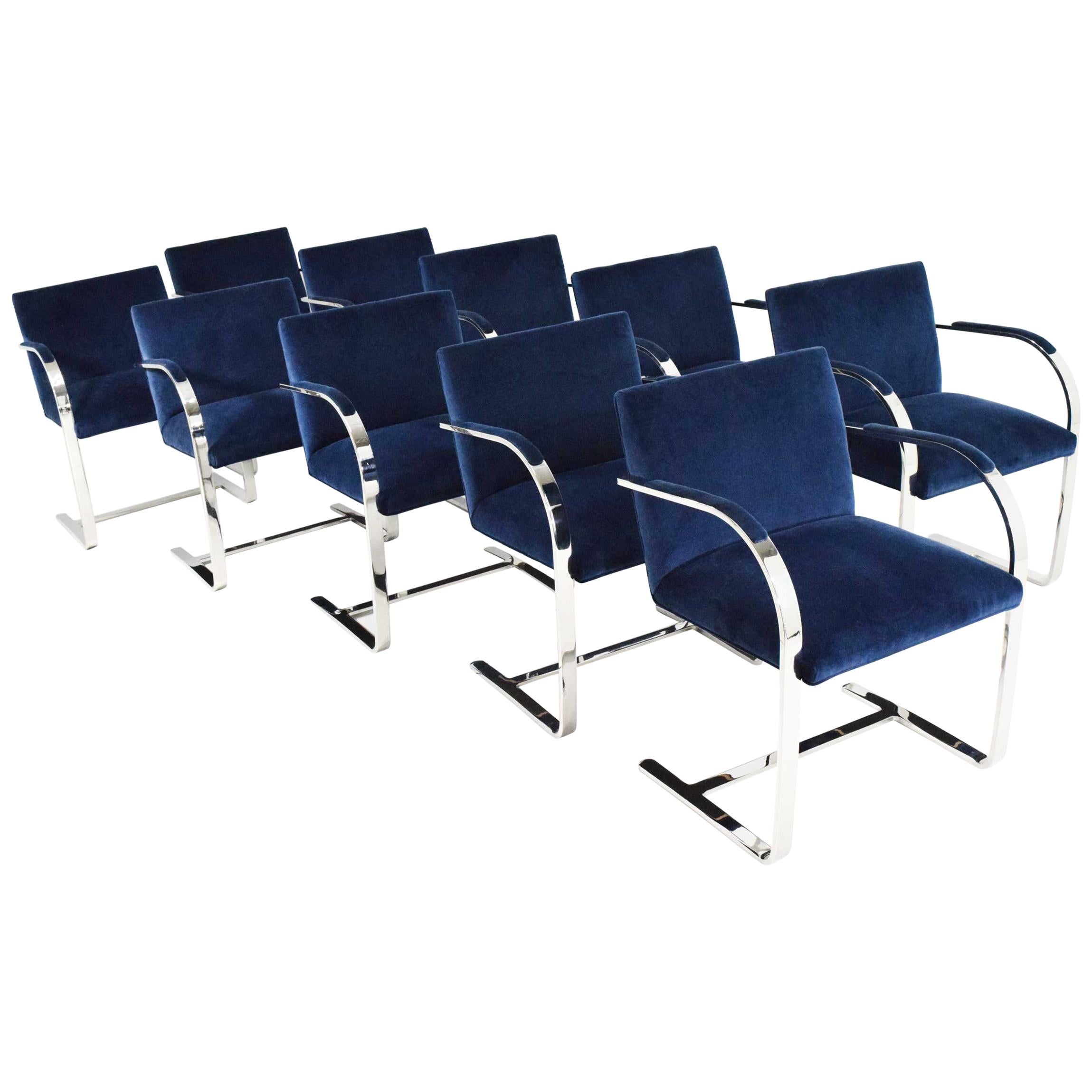 Stainless Steel Flatbar Brno Chairs by Knoll - ONLY FOUR AVAILABLE