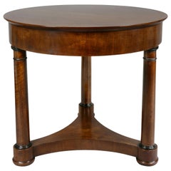 Empire Style Walnut and Ebonized Center Table