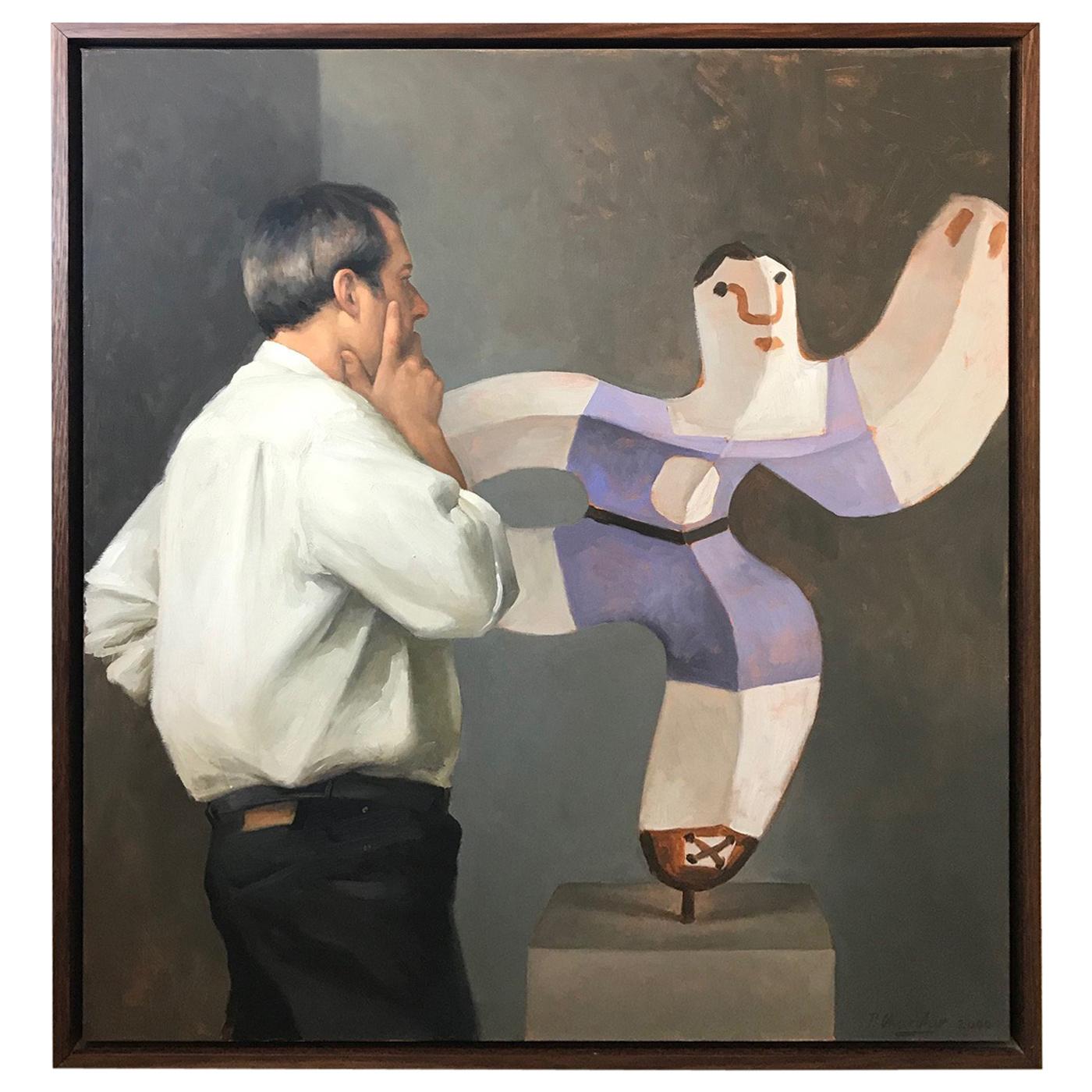 Peter Churcher, Regarding Picasso, Portrait, Realistic, Figurative, Oil Painting For Sale