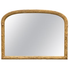 19th Century French Gilt Faux Bois Mirror